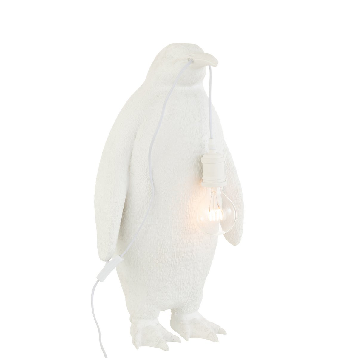 J-Line - Tischlampe Pinguin Resine Weiß Groß