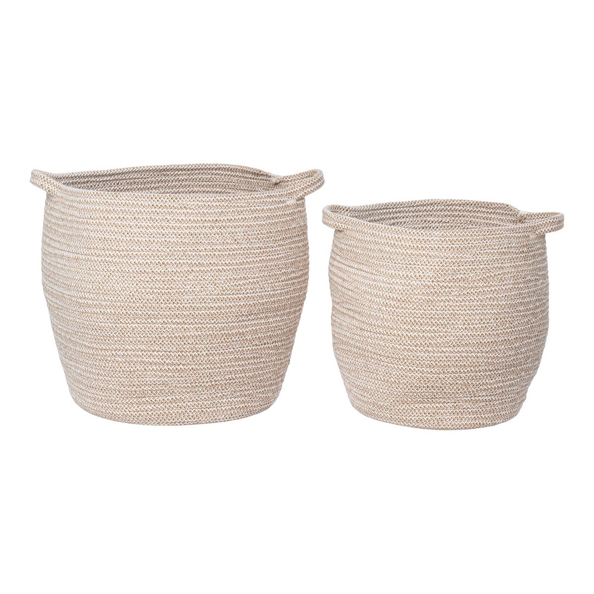 House Nordic - Lamas Basket - Korb, Baumwolle, Beige, 2er-Set