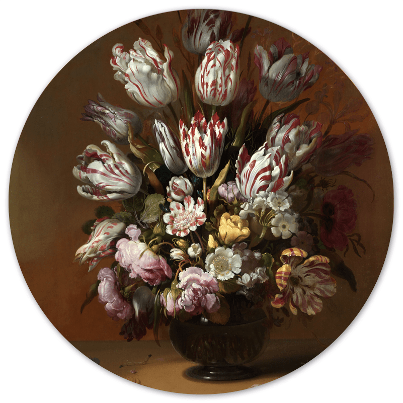 Label2X - Cercle mural Nature morte aux fleurs, Hans Bollongier, 1639