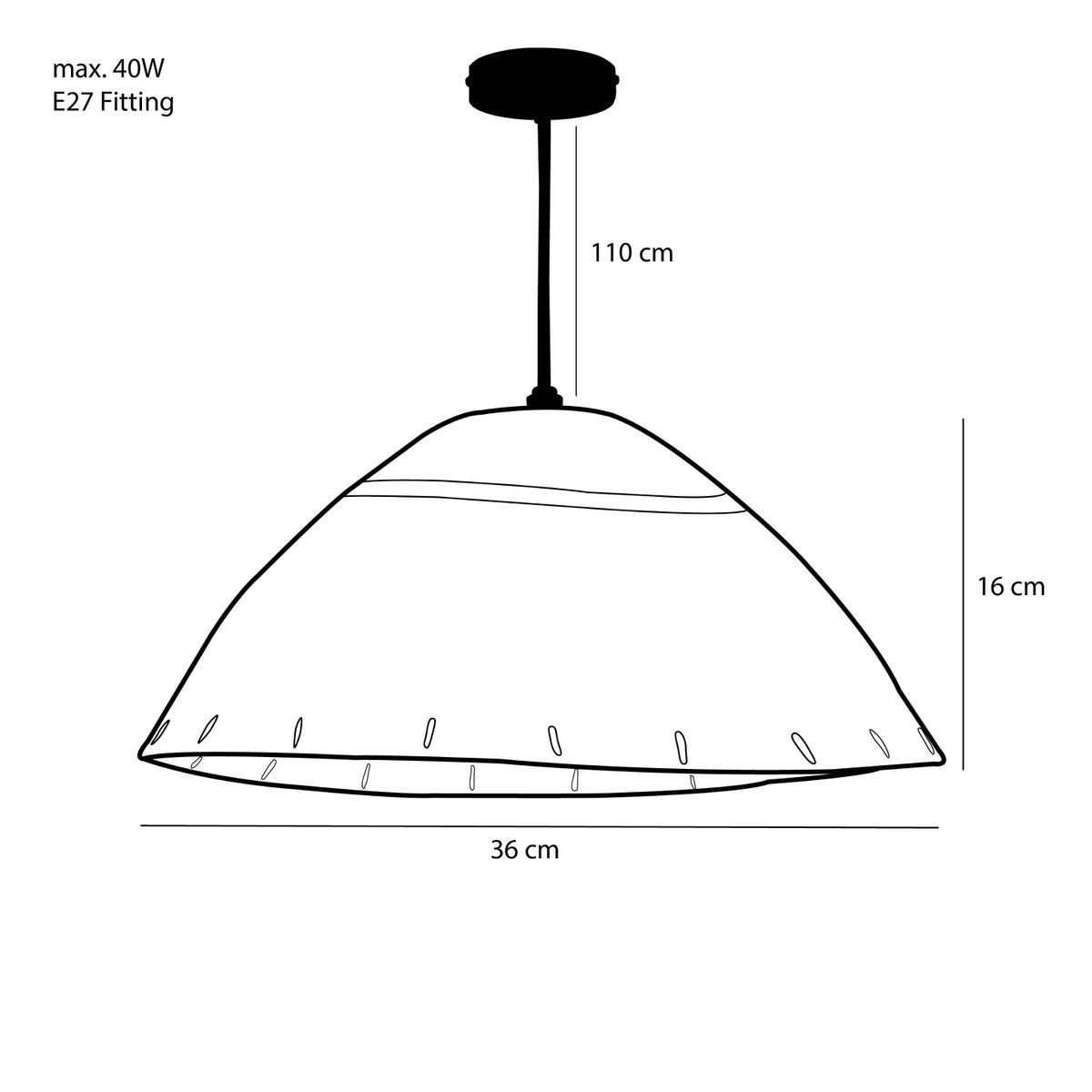 Mica Décorations - Lampe à suspension Joulz - H16 x Ø36 cm - Jute - Marron clair