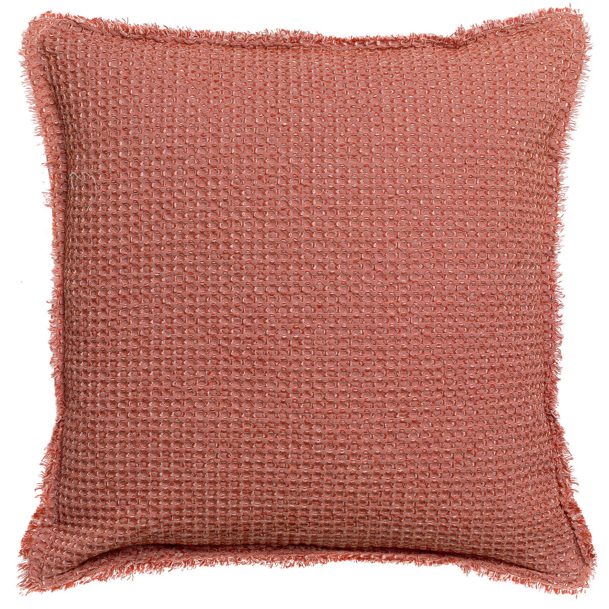 VIVARAISE - Coussin délavé Maia Chambray Rooibos 45 x 45