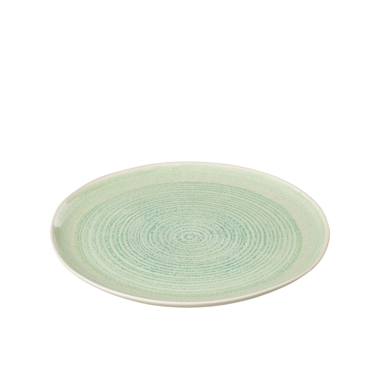 J-Line - Assiette Lara - Porcelaine - Vert - Moyen