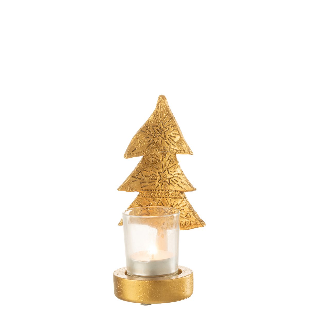 J-Line - Kerzenhalter 'Weihnachtsbaum' (Gold, Größe S)