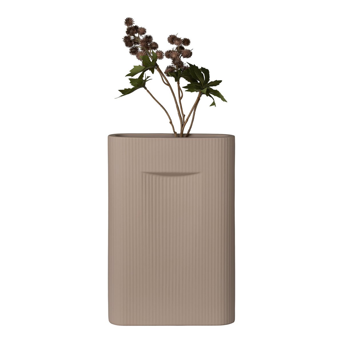 House Nordic - Vase - Vase aus Keramik, braun, 24x8,5x35,5 cm