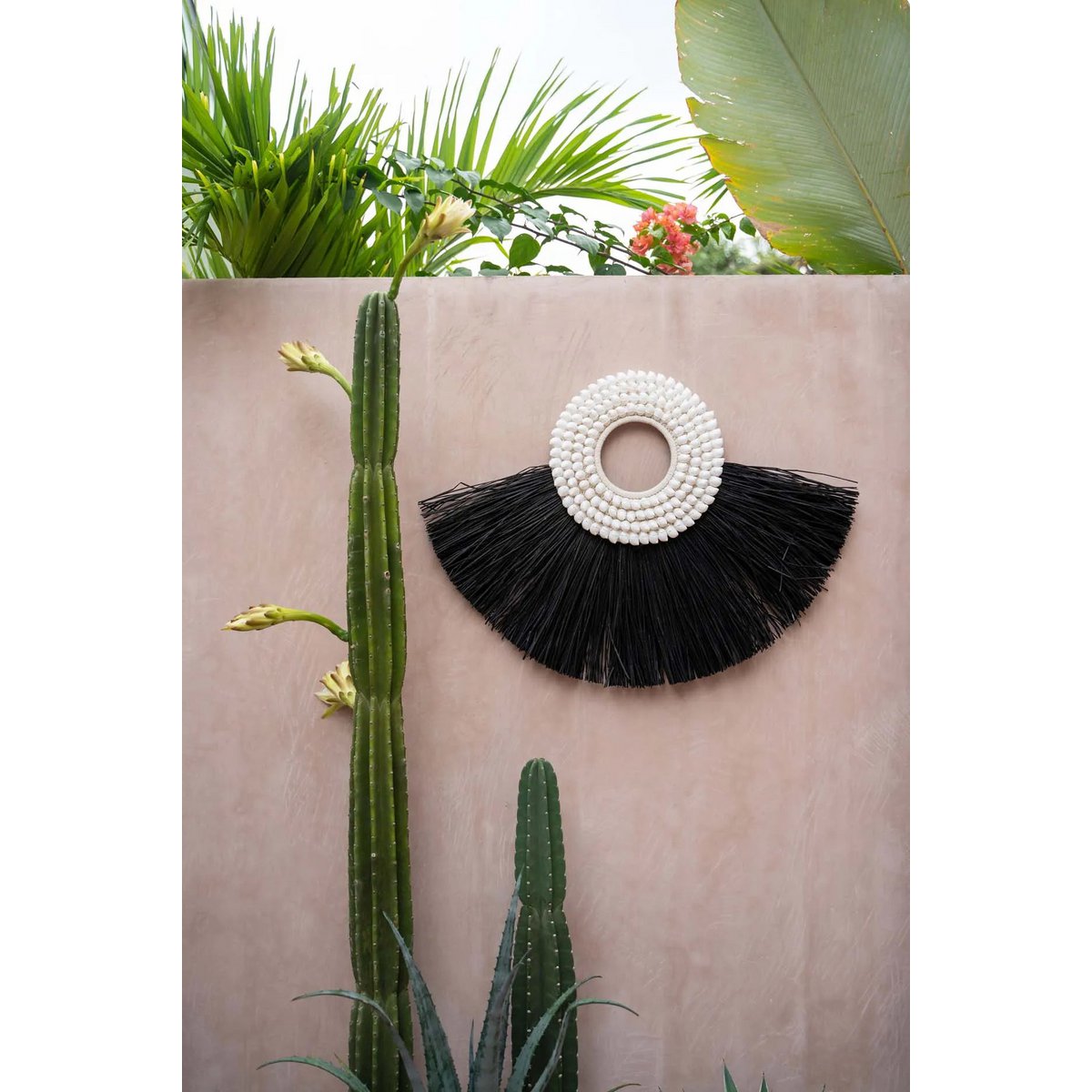 Bazar Bizar - Muurdecoratie 'Shell Alang Alang' (Zwart)