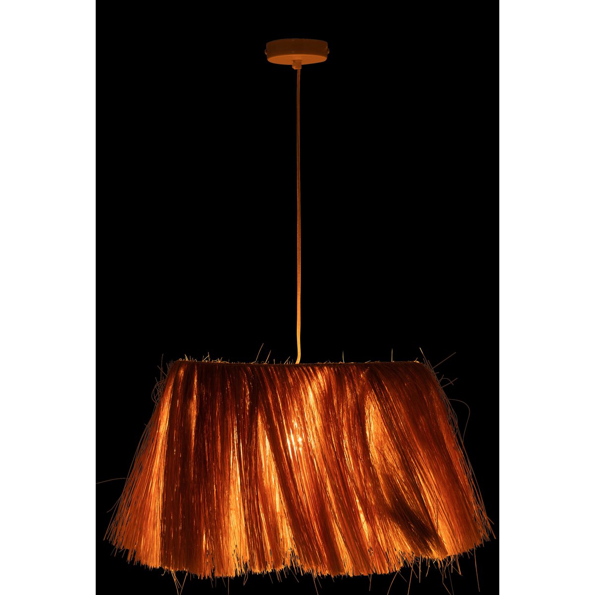 J-Line – Bahamas Tischlampe – Holz/Gras – Natur