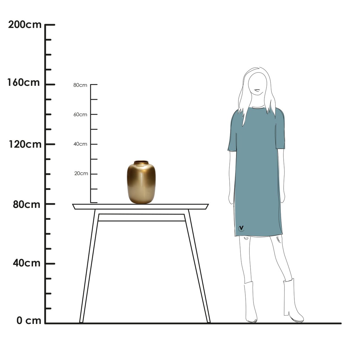 Vase the World - Vaas - Artic gold