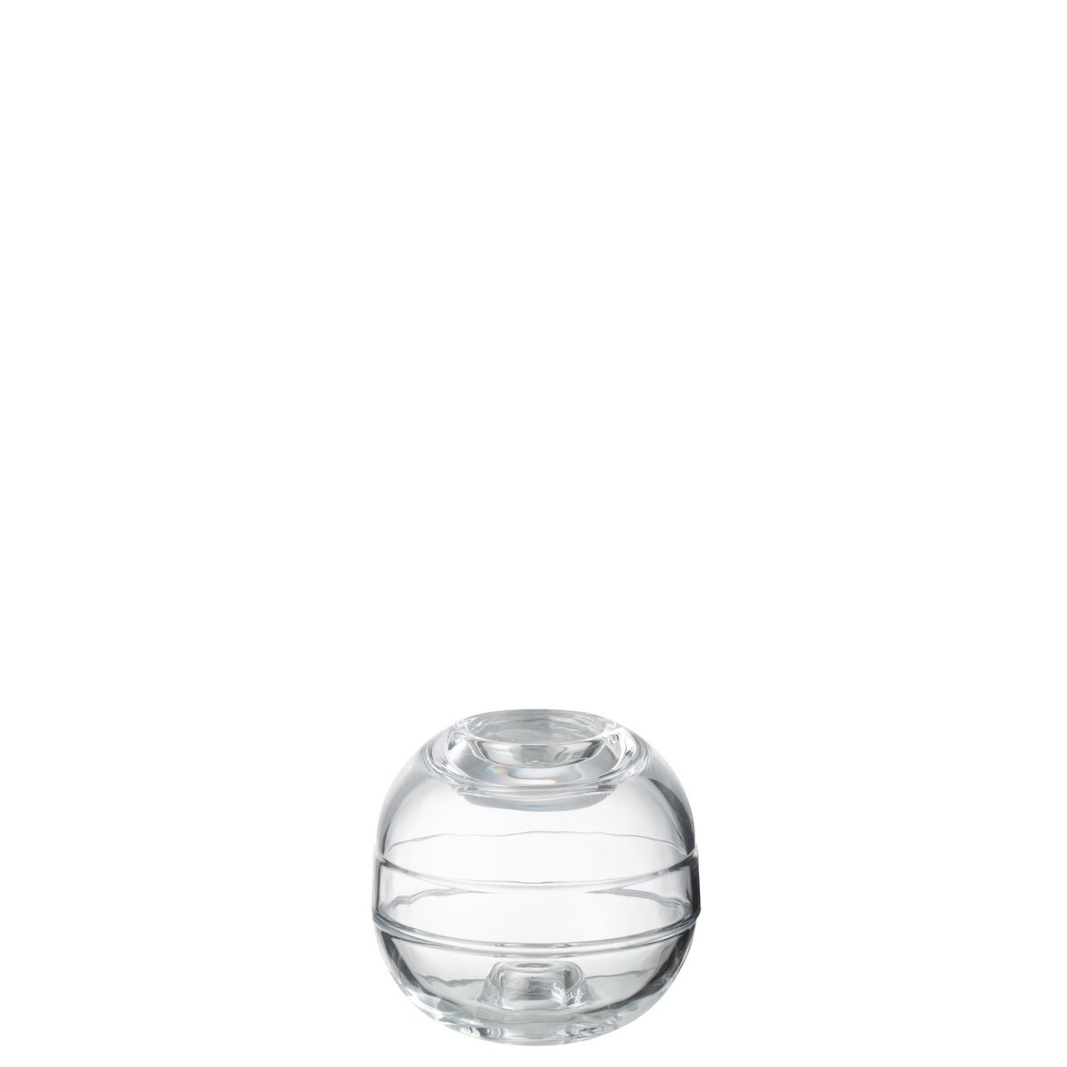 J-Line - Bougeoir Pot Verre Transparent