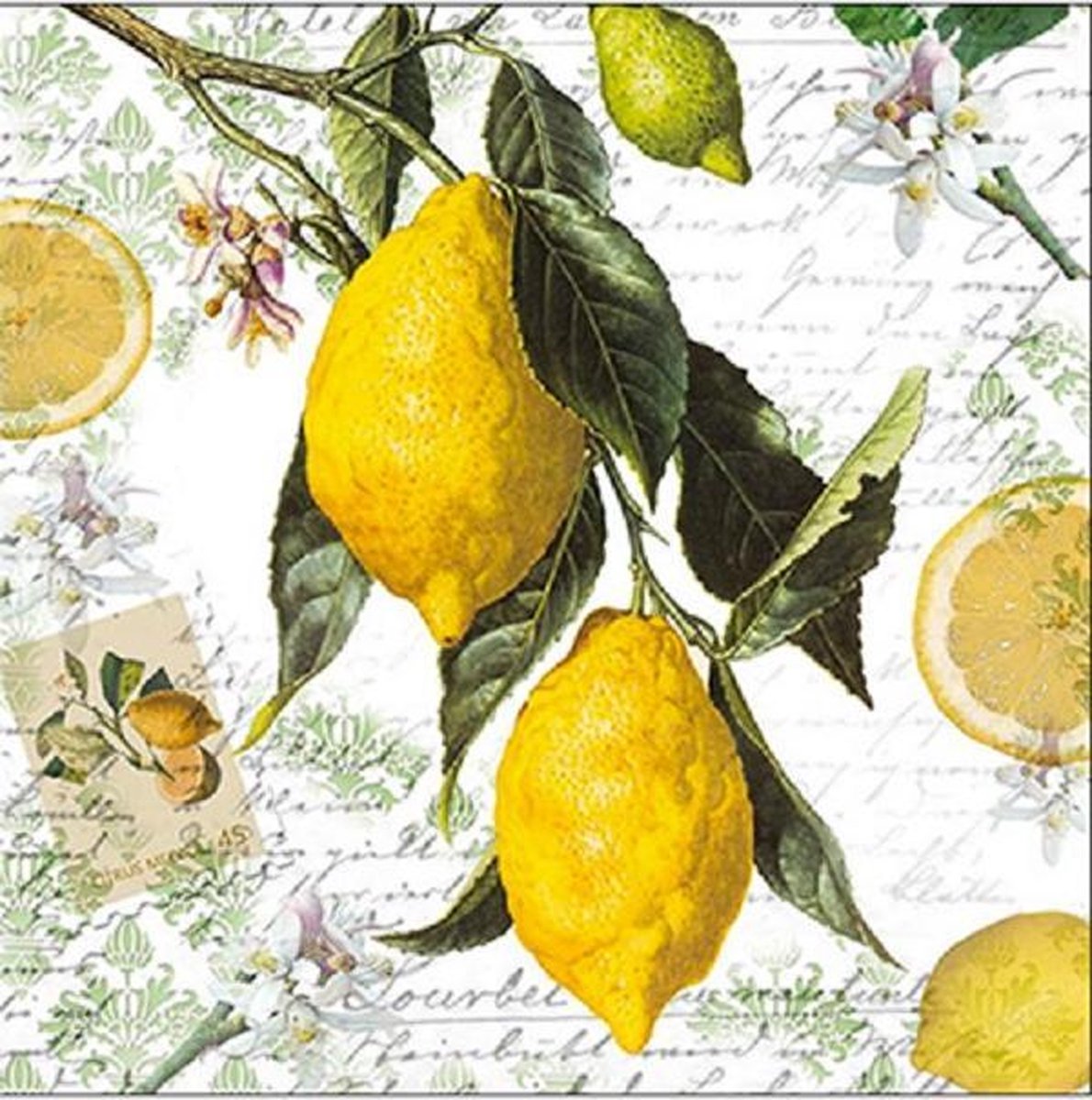 Ambiente - Servetten 'Lemon' (20 stuks)