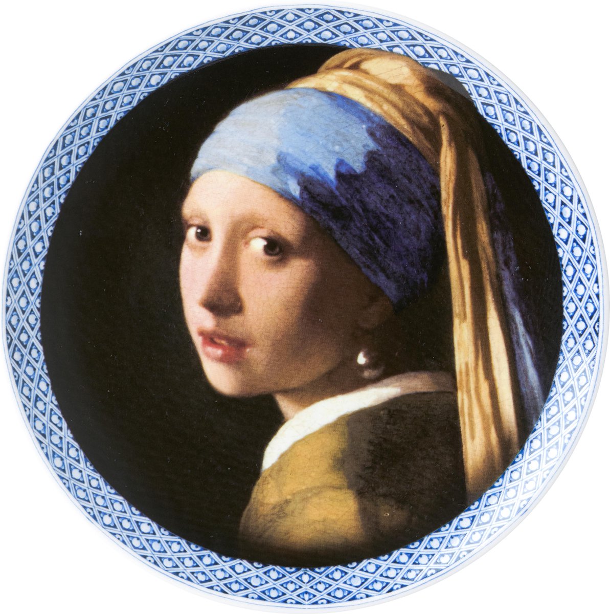 Heinen Delfts Blauw - Wandbord 'Meisje met de parel'