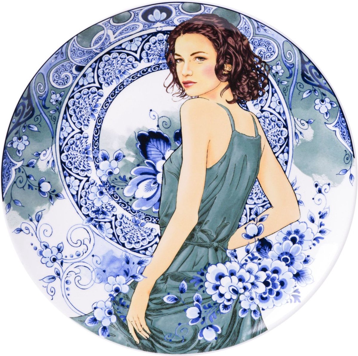 Heinen Delfts Blauw - Wandbord 'Sarah'