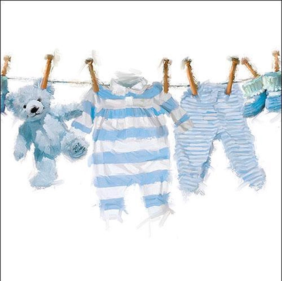 Ambiente - Servetten 'Baby Boy Clothes' (20 stuks)