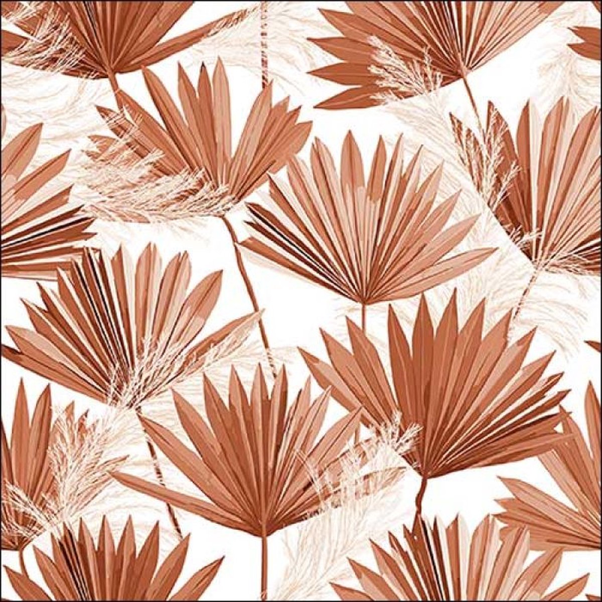 Ambiente - Servetten 'Palm Leaf Brown' (20 stuks)