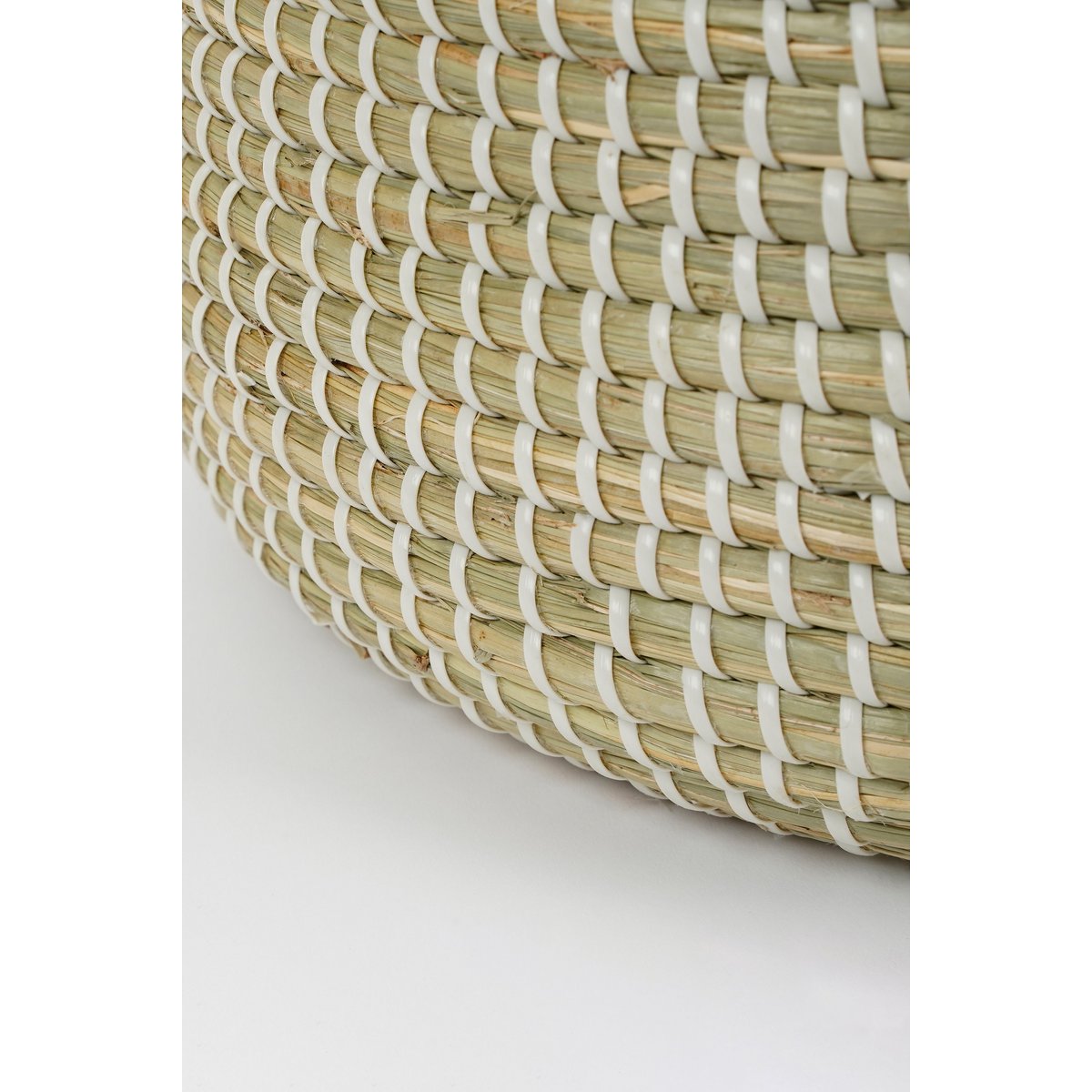 Mica Décorations - Panier de Rangement Milou - Lot de 2 - H43 x Ø50 cm - Jonc de Mer - Jaune