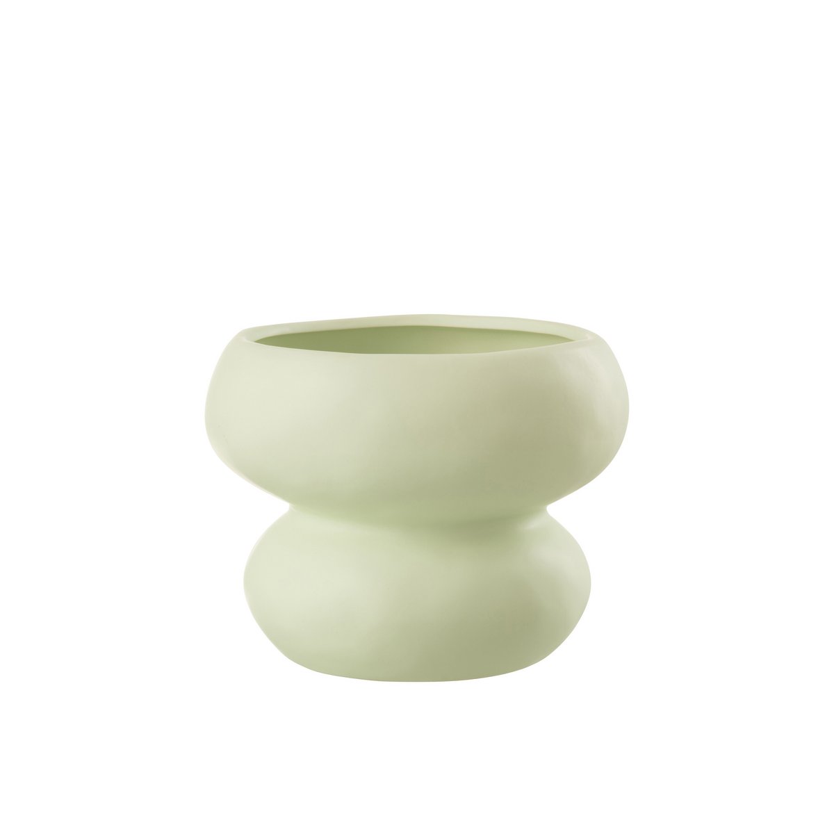 J-Line - Pot de Fleurs Circle - Porcelaine - Vert clair - Ø19,50cm