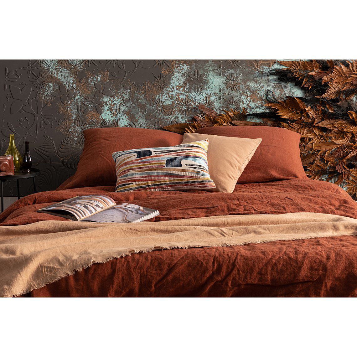 VIVARAISE - Plaid nomade Zeff Caramel 130 x 180