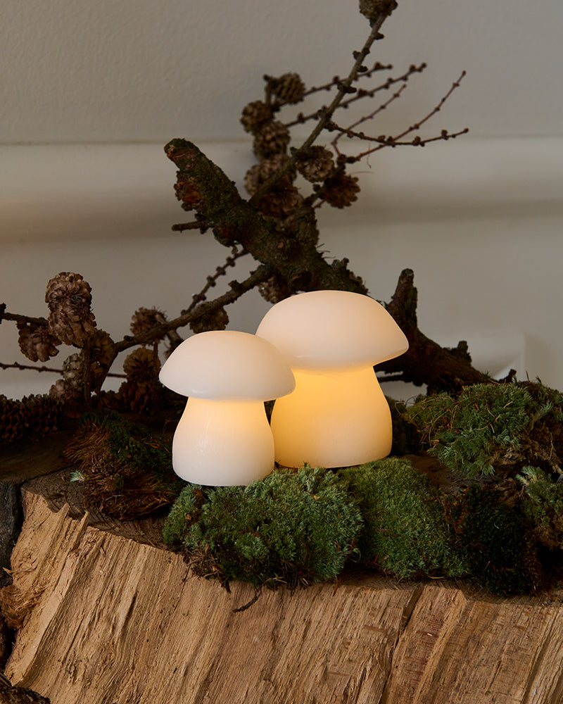 Sirius - Figurine LED 'Champignon' (Lot de 2)