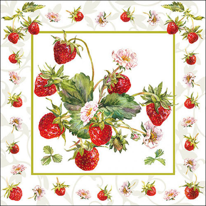 Ambiente - Servetten 'Fresh Strawberries' (20 stuks, Klein)