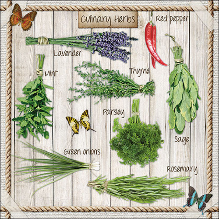Ambiente - Servetten 'Kitchen Herbs' (20 stuks)
