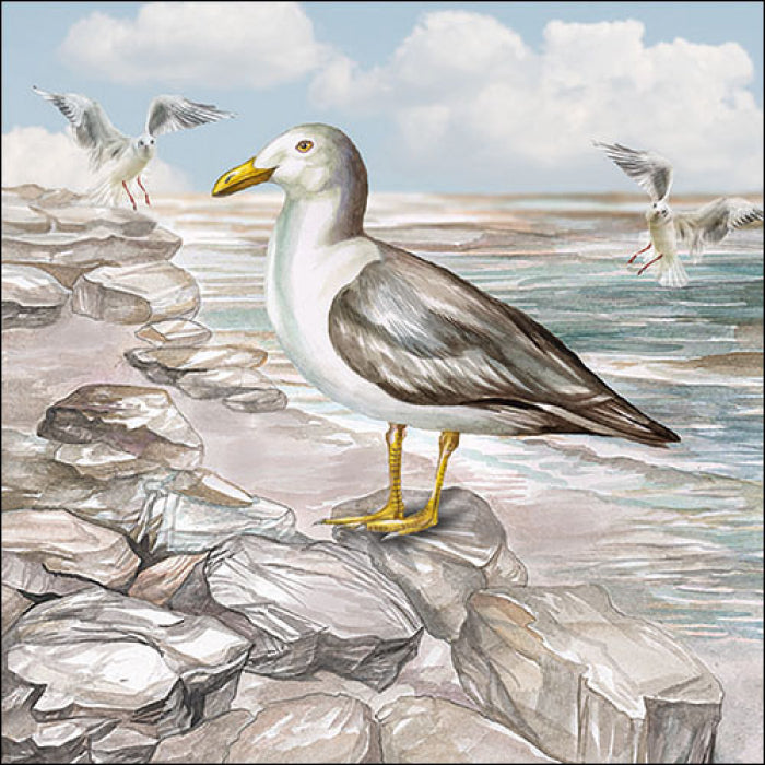 Ambiente - Servetten 'Seagull On The Shore' (20 stuks)