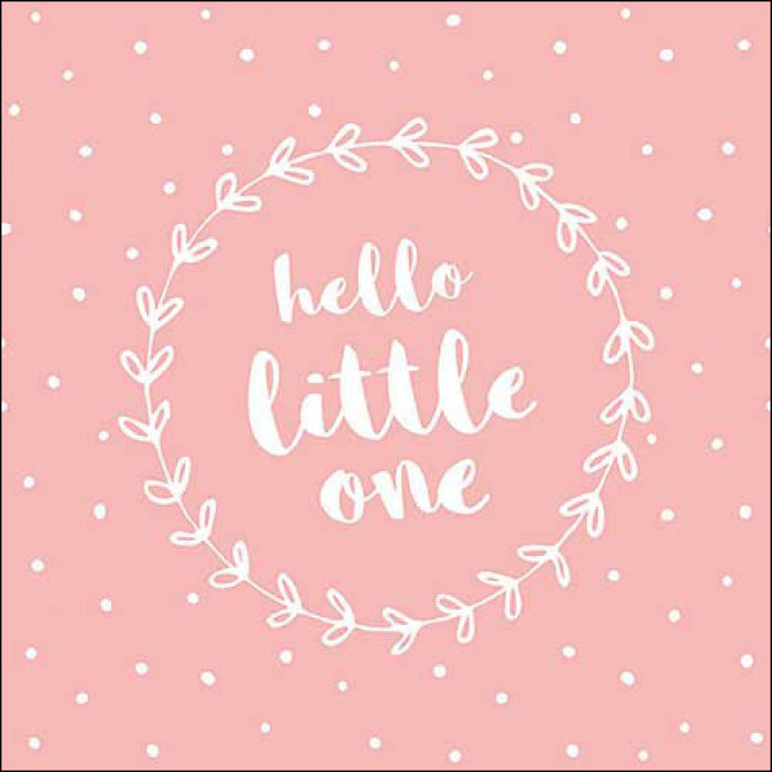 Ambiente - Servetten 'Hello Little One Pink' (20 stuks)
