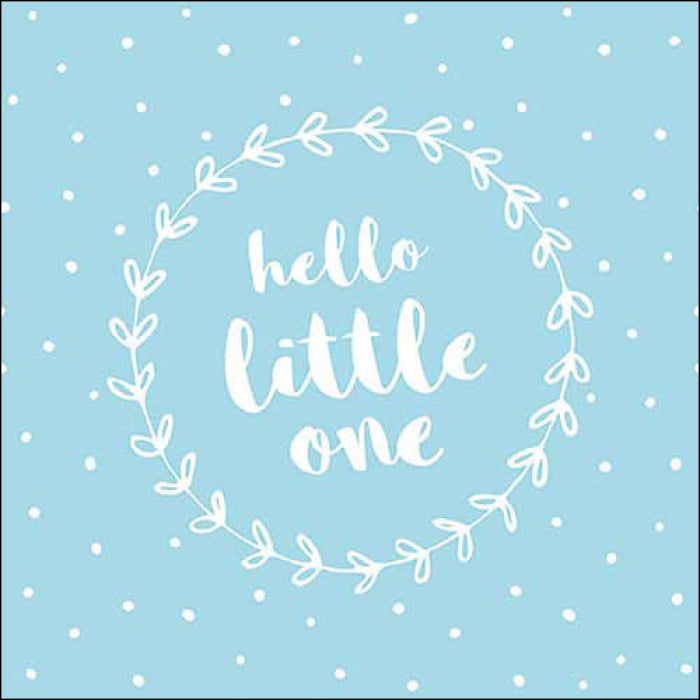 Ambiente - Servetten 'Hello Little One Blue' (20 stuks)