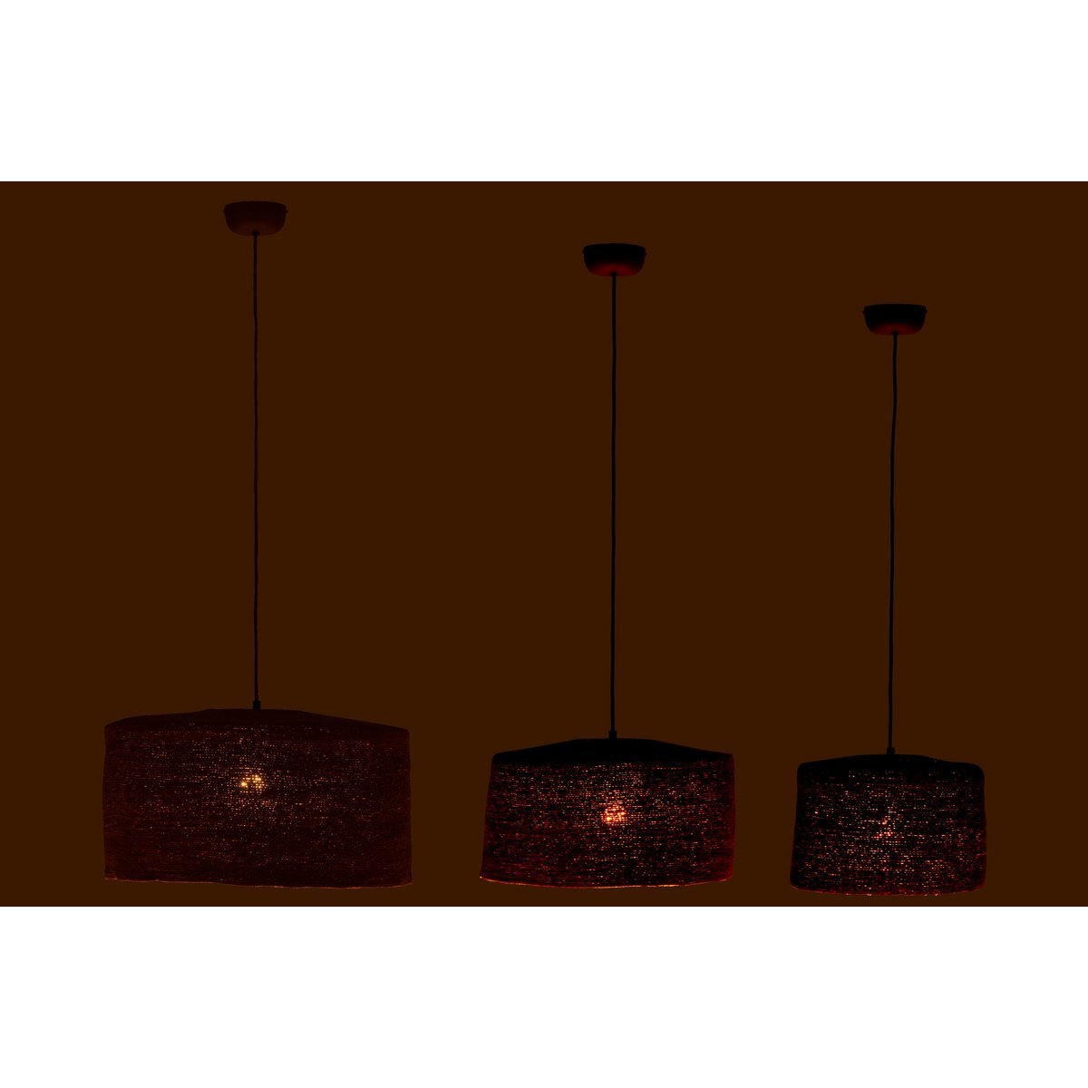 J-Line - Lampe suspendue 'Moonj' (Lot de 3)