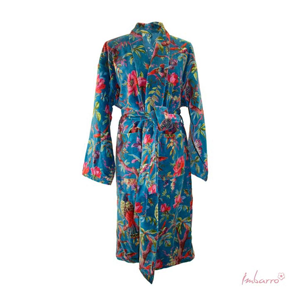 Imbarro - Kimono 'Soft Paradise' (Blauw)