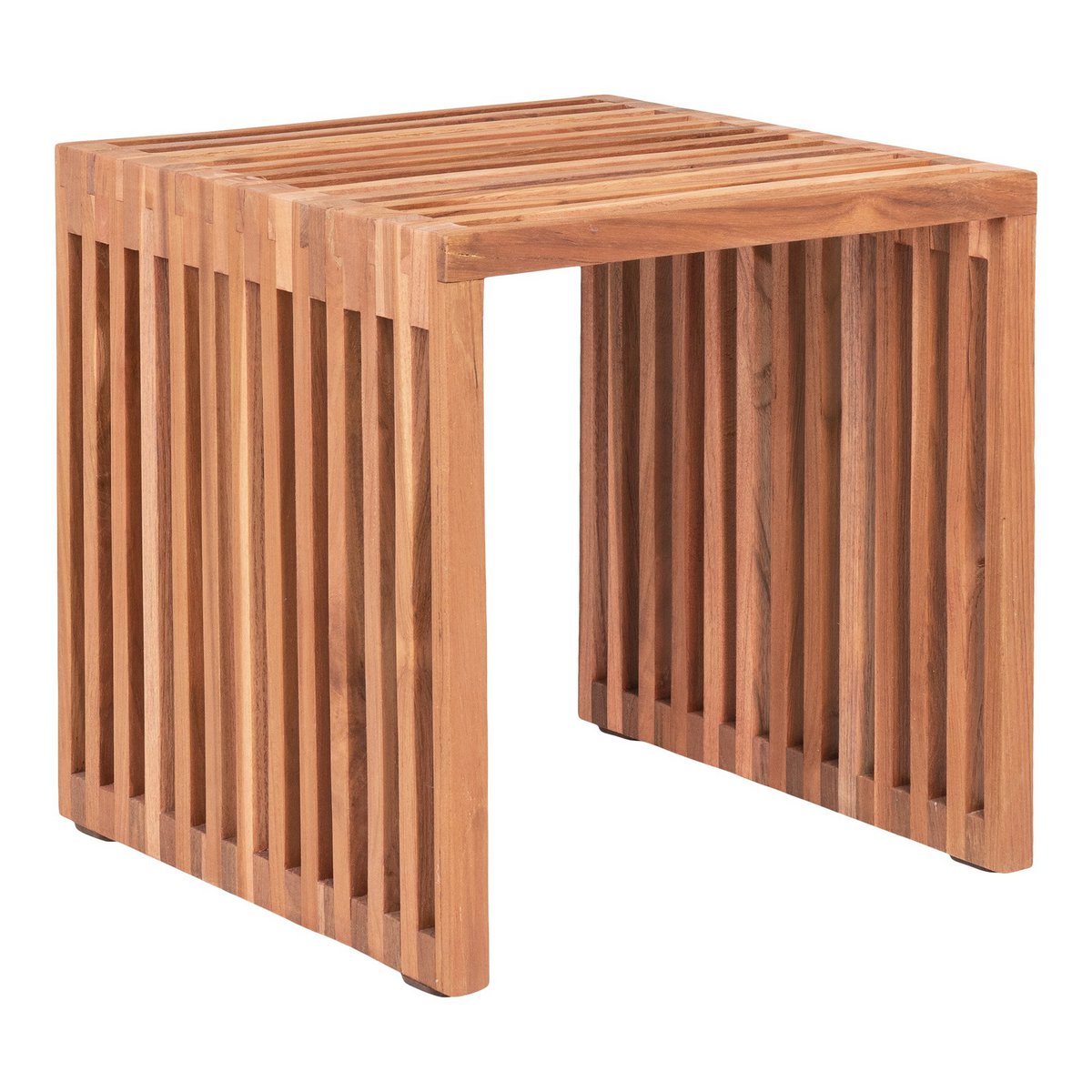 House Nordic - Pego Side Table - Table d'appoint en bois de teck, naturel, 40x40x40 cm