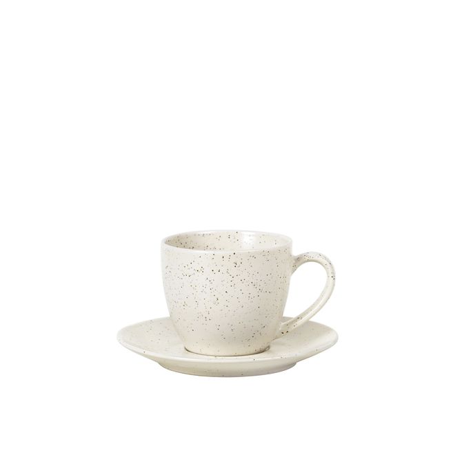 Broste Copenhagen - Kaffeetasse mit Untertasse 'Nordic Vanilla' - 15cl