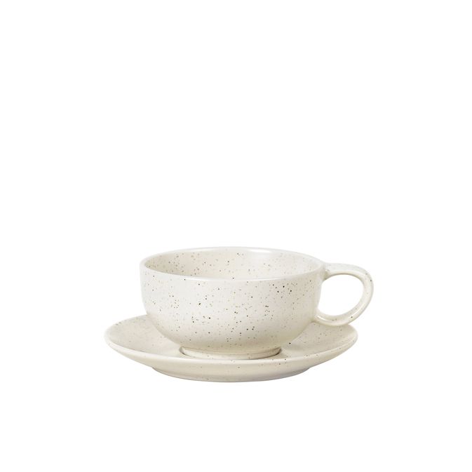 Broste Copenhagen - Tasse à thé avec soucoupe 'Nordic Vanilla' - 25cl