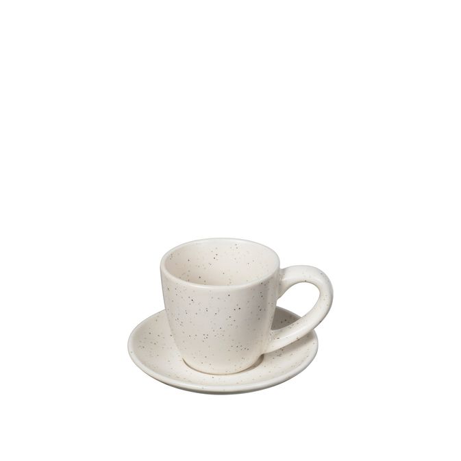 Broste Copenhagen - Tasse à expresso avec soucoupe 'Nordic Vanilla' - 5cl