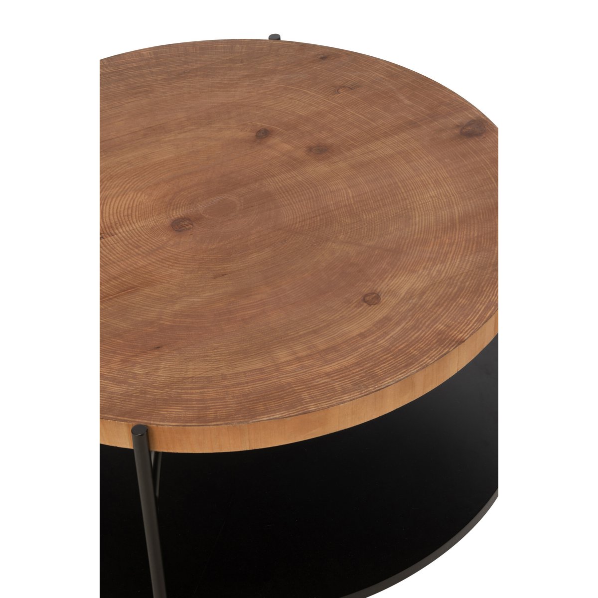 J-Line - Table basse Voni MDF/Fer Noir/Naturel