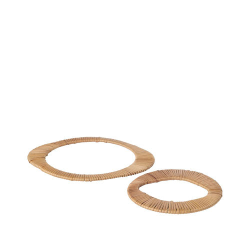 Broste Copenhagen - Dessous de plat 'Tini Trivet' (Lot de 2, Rotin)