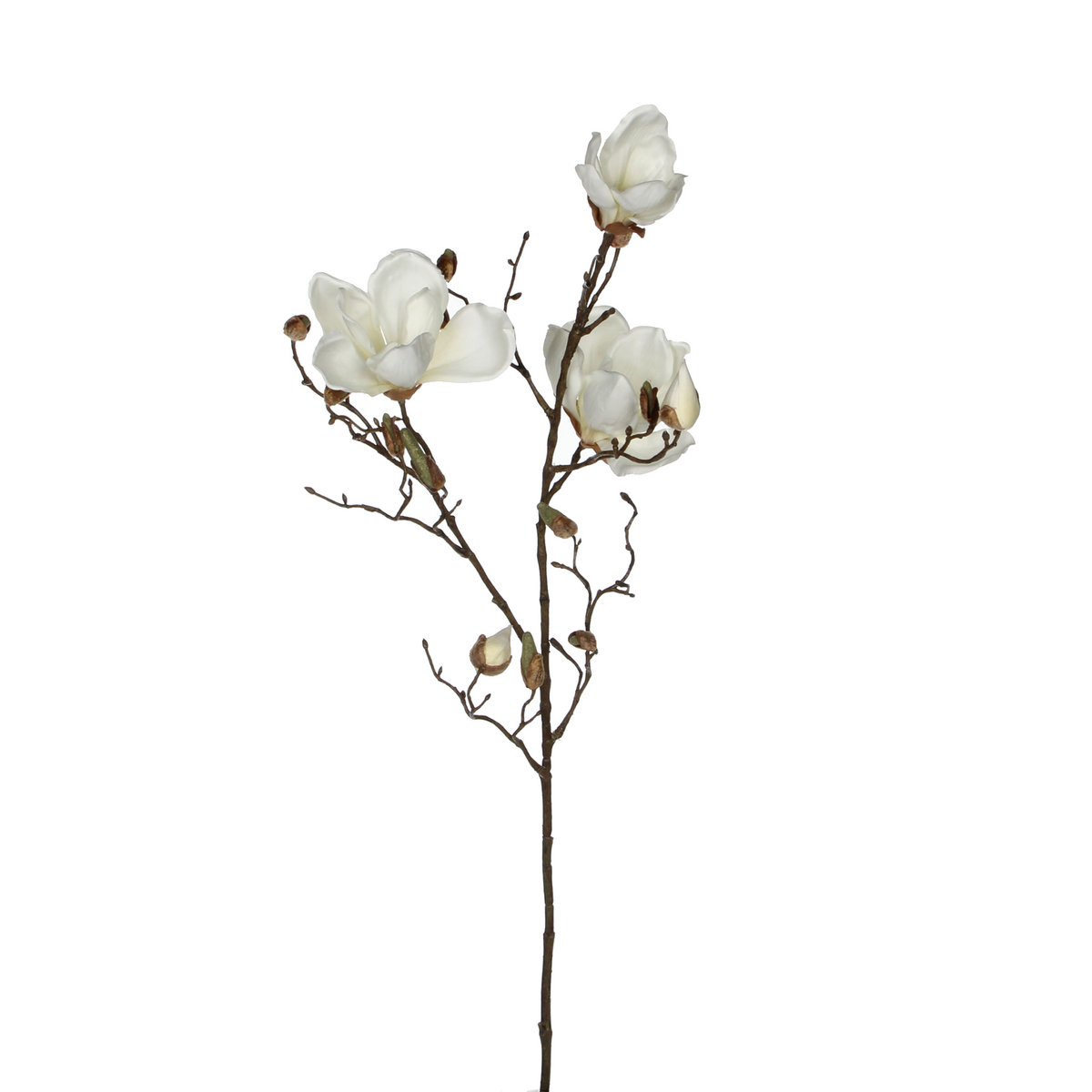 Glimmerdekorationen – Magnolien-Kunstblume – H88 cm – Weiß