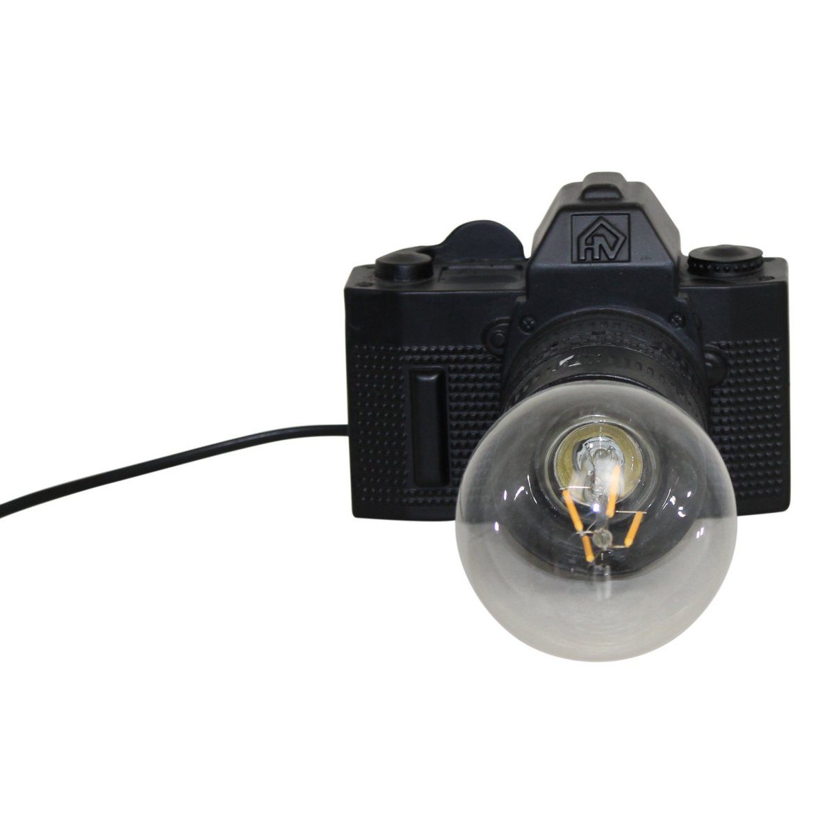 Housevitamin - Lampe de table 'Camera' (Noir, E27)