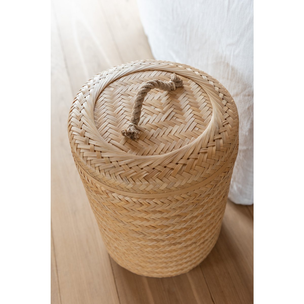 J-Line - Paniers de Rangement Ronds - Bambou - Naturel