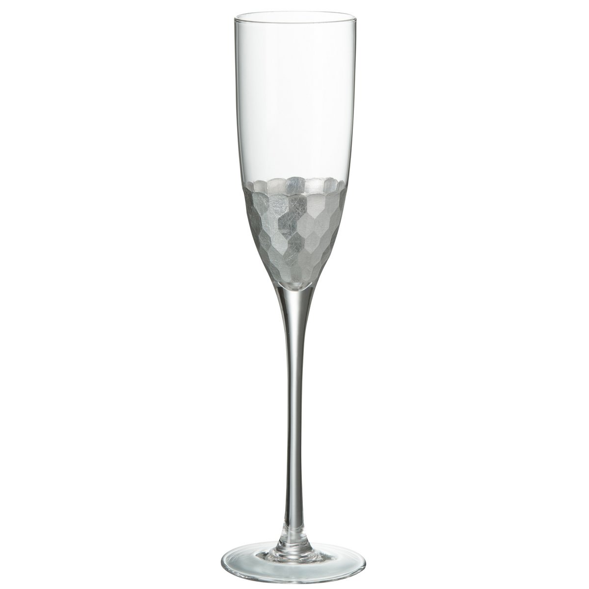 J-Line - Verre à champagne - Verre - Argent