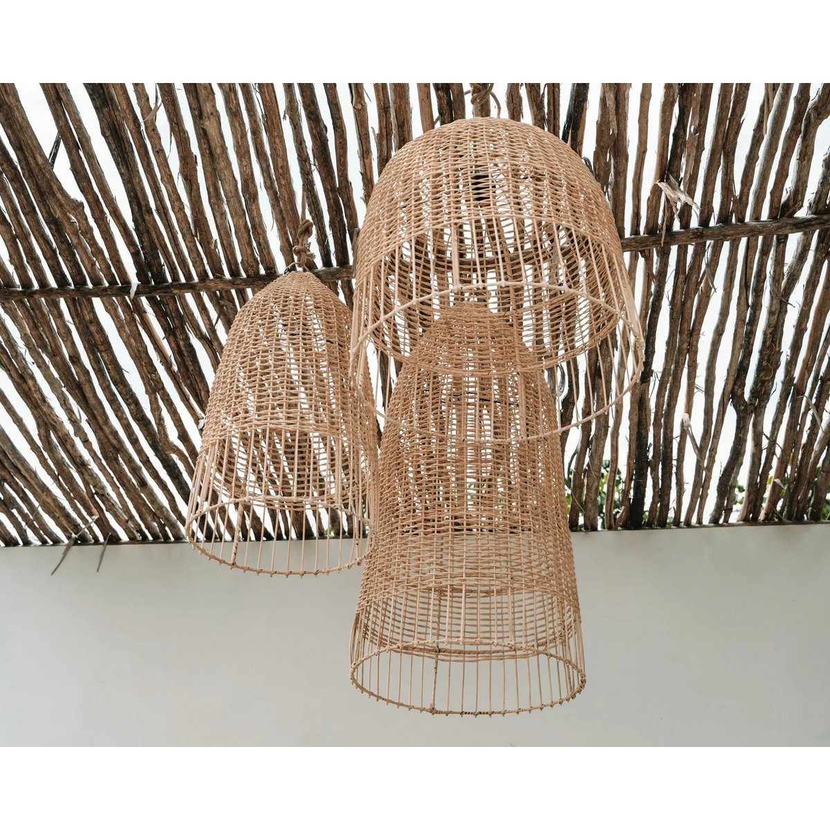 Bazar Bizar - Hanglamp 'Elba' (Naturel, M)