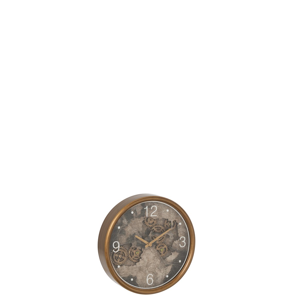 J-Line - Horloge Carte Europe MDF Or Petite