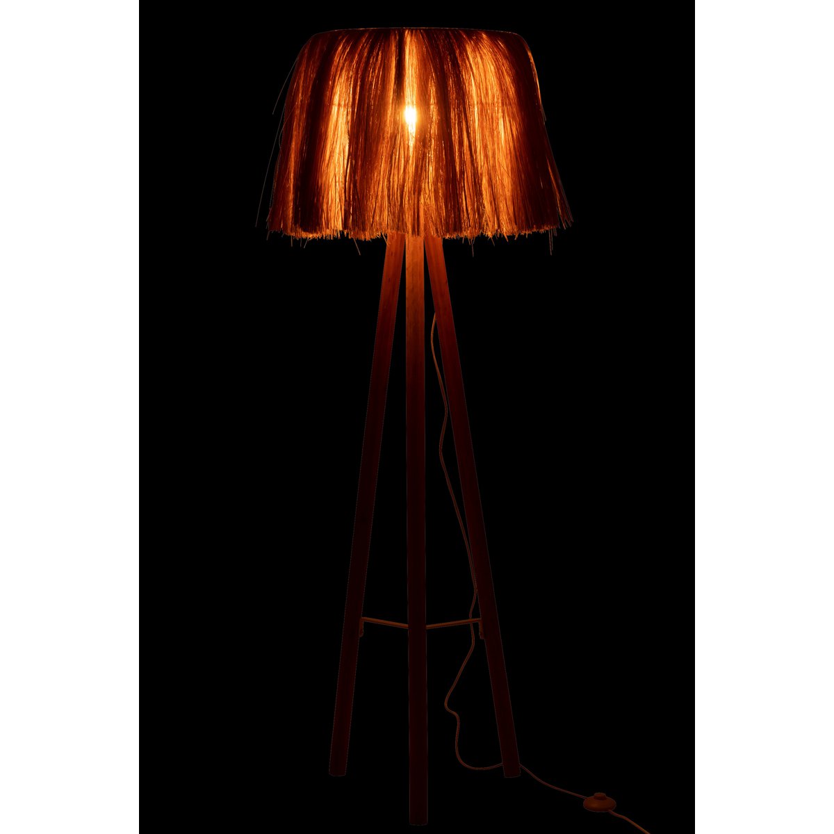 J-Line - Lampe sur pied 'Bahamas' (Bois, Naturel)