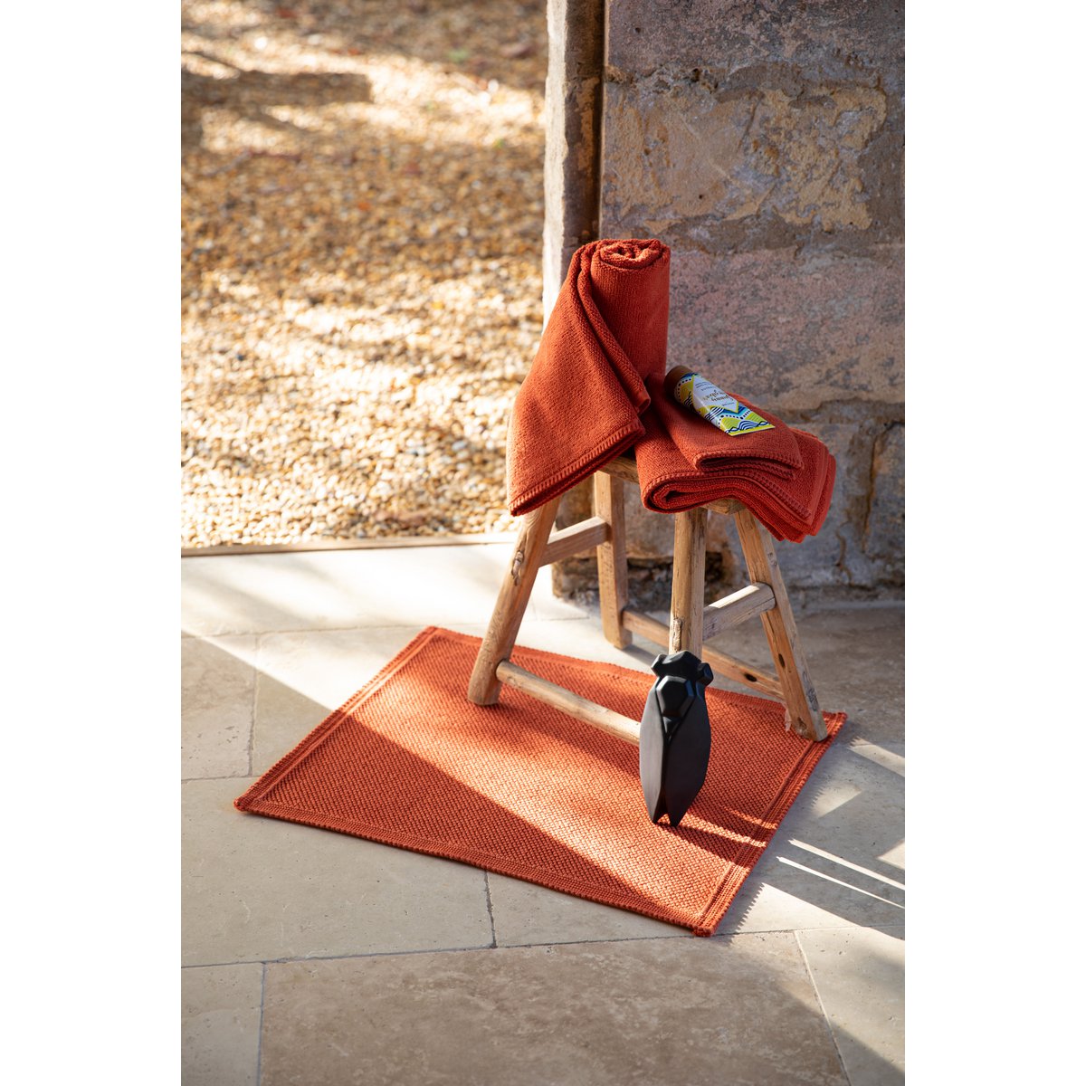 VIVARAISE - Tapis de bain uni Etia Sauge 54 x 110