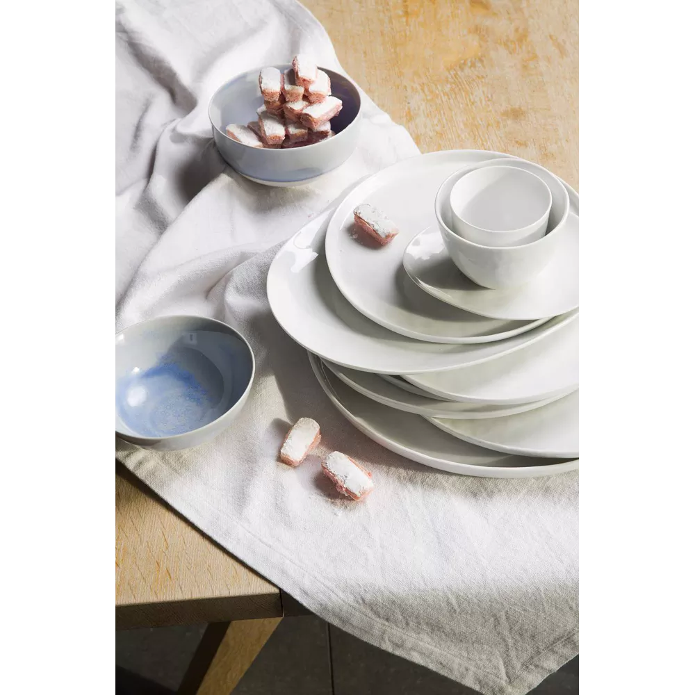 Pomax - Dessertbord 'Porcelino' (Ovaal, Wit)