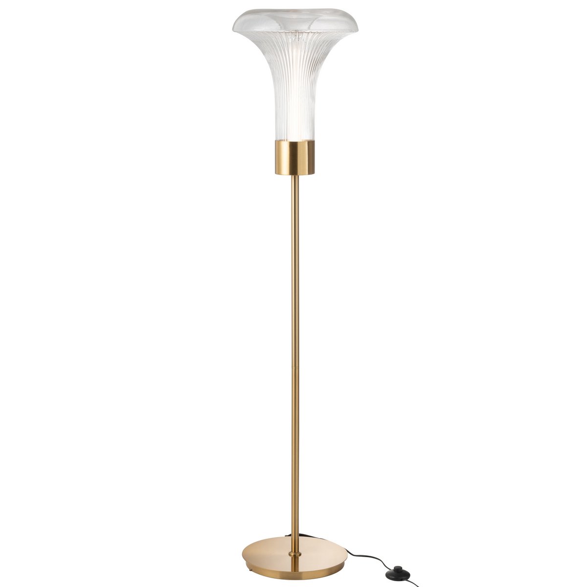 J-Line - Lampadaire LED Métal Doré Transparent