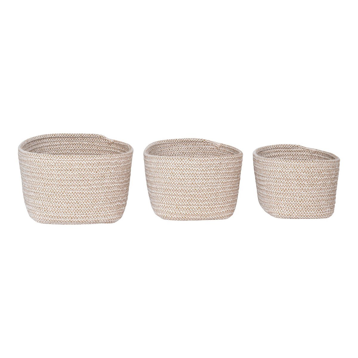 House Nordic - Cadima Basket - Korb, Baumwolle, Beige, 3er-Set