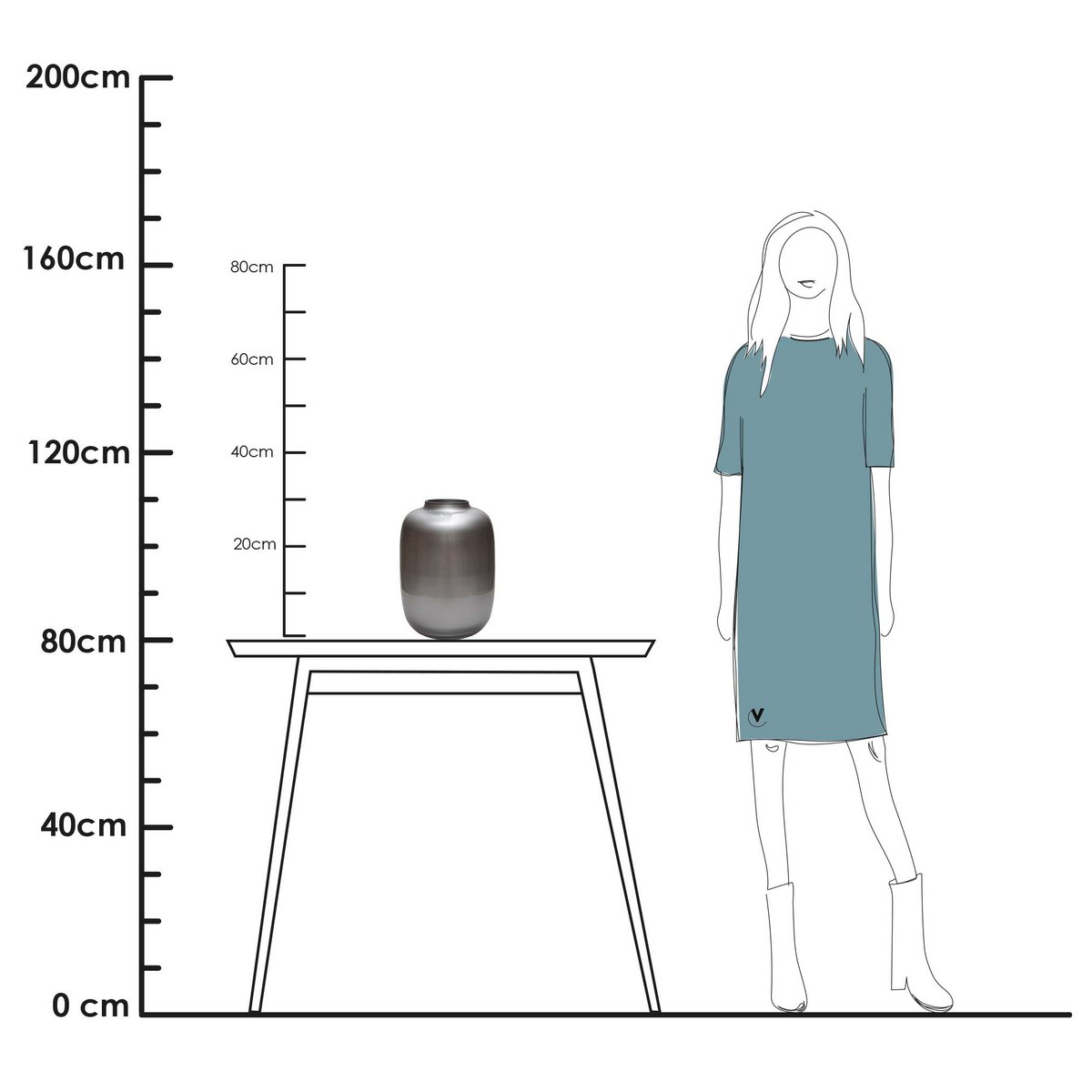 Vase the World - Vaas - Artic silver