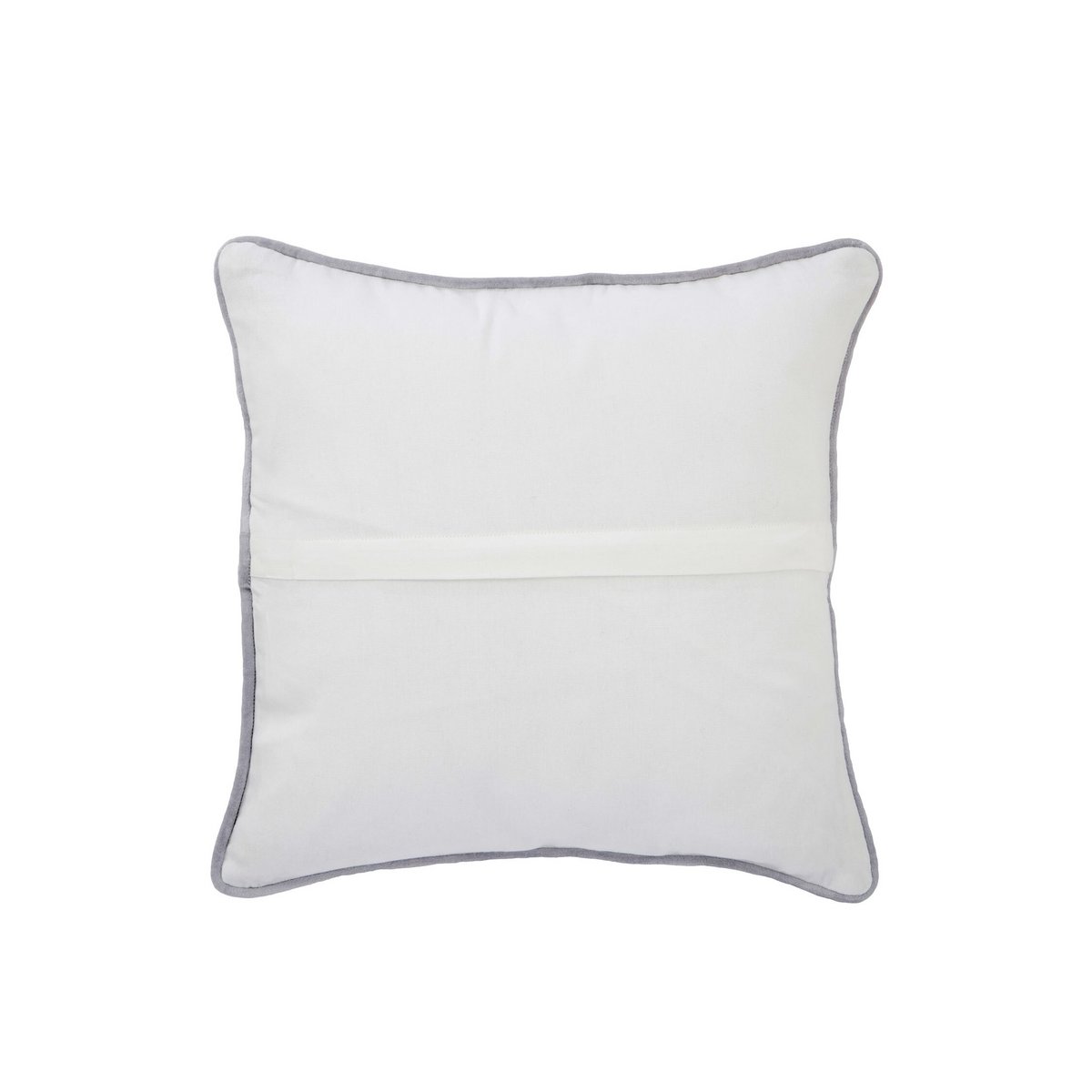 J-Line - Ourlet coussin - Coton - Blanc/Gris