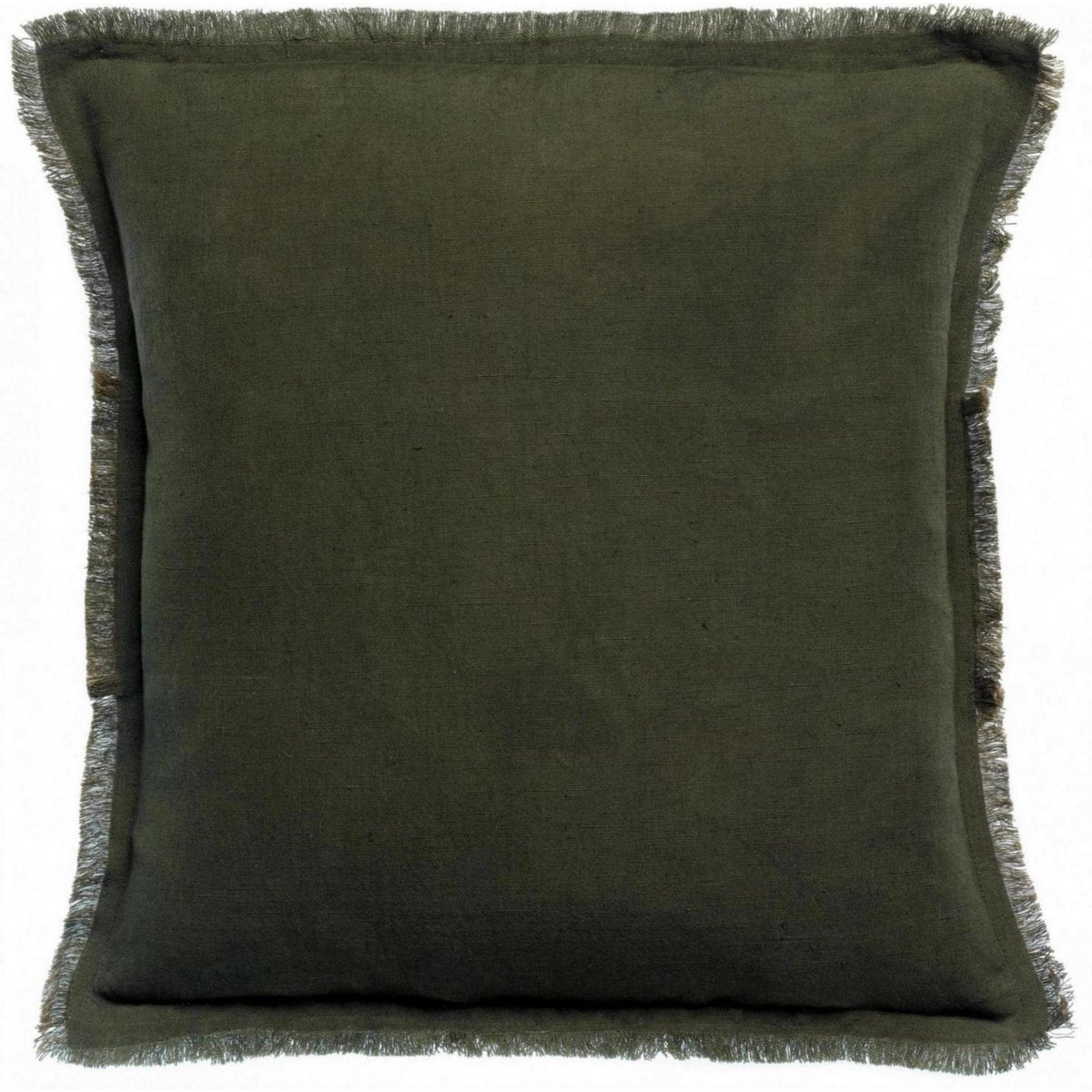 VIVARAISE - Coussin uni Laly Olive 45 x 45