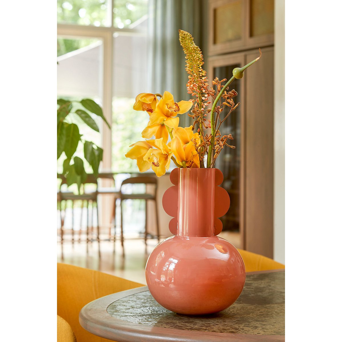 Glimmerdekorationen - Boyd Vase - H36 x Ø25 cm - Metall - Terra