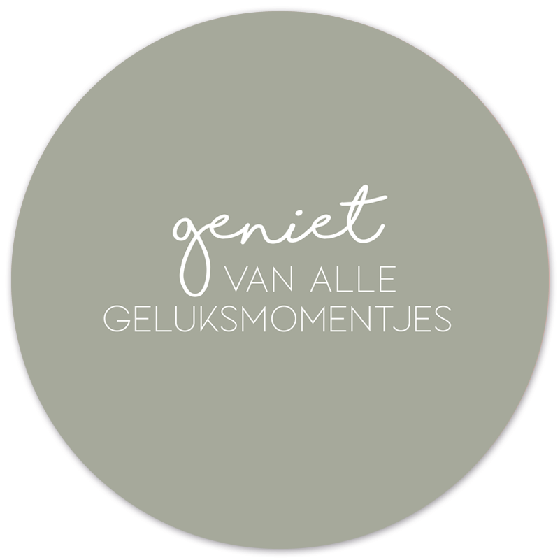 Label2X - Cercle mural moments de bonheur vert